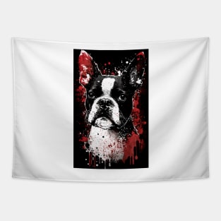 Boston Terrier Portrait Tapestry