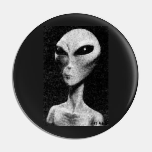 Tall Grey Alien Pin by mechmike30