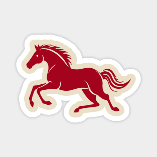 Red Horse Running Magnet