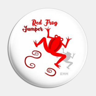 Red Frog Jumper Pin