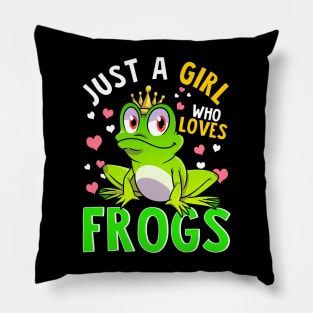 Just A Girl Who Loves Frogs Pillow