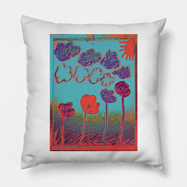 Sunny Day Painting Pillow by Tovers