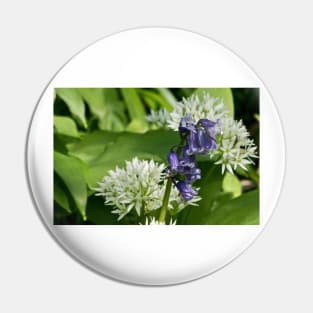 English Wild Flowers - Bluebell and Wild Garlic Pin