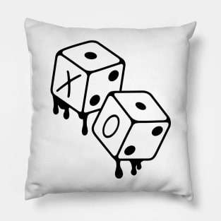 XO Weekend Dice Black Outline Pillow