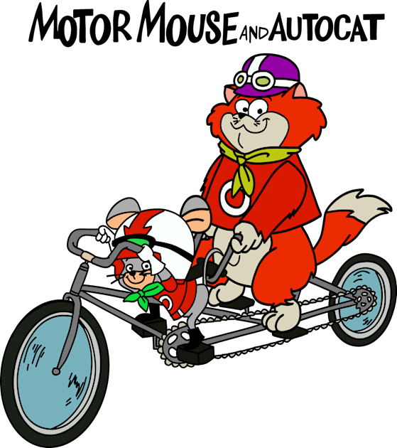 Motormouse and Autocat Classic 60’s Cartoon with Title Kids T-Shirt by GoneawayGames