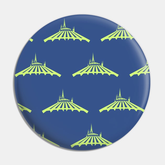 Space Mountain Pattern Pin by skipperjeff