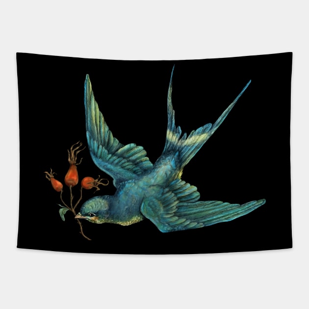 A swallow bird Tapestry by Sitenkova