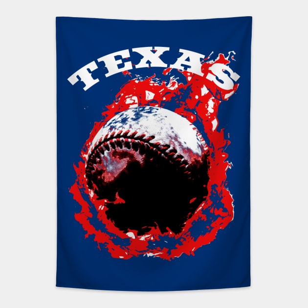 Texas Baseball Tapestry by Megadorim