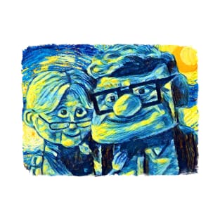 UP Carl Couple Van Gogh Style T-Shirt