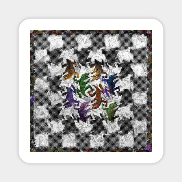 M.C. “Master of Chess“ Escher Magnet by Lliamese