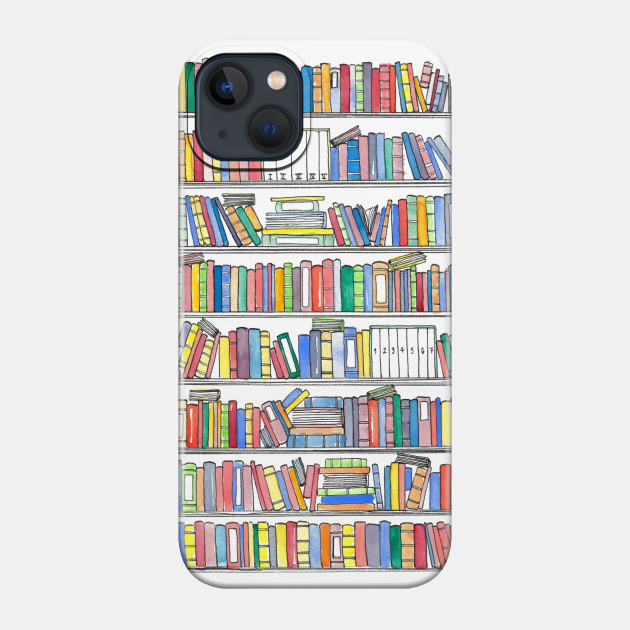 Rainbow Bookcase - Books - Phone Case