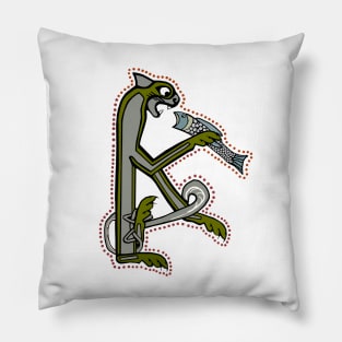 Celtic Cat Letter K Pillow