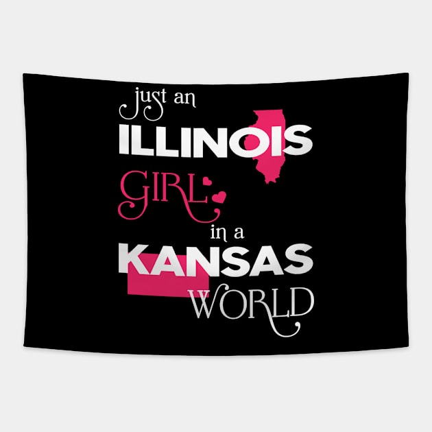 Just Illinois Girl In Kansas World Tapestry by FaustoSiciliancl