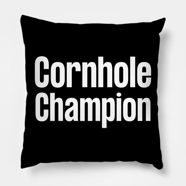 Cornhole Champion Pillow by HobbyAndArt