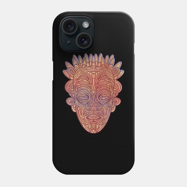 Female Wooden Mask Phone Case by DaveDanchuk