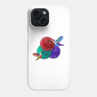 Psychedelic Hummingbirds Phone Case