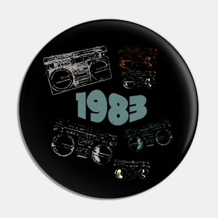 1983 on retro music, grunge radio Pin