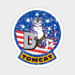 Grumman F-14 Tomcat - D version - Grunge Style Magnet