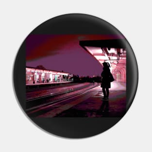 Chiswick Station Girl, Purple Pin