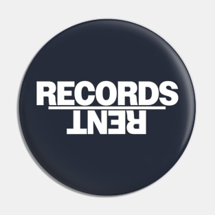 RECORDS OVER RENT - COLLECTOR TEE Pin