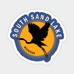 South Sand Lake in Michigan Heron Sunrise Magnet