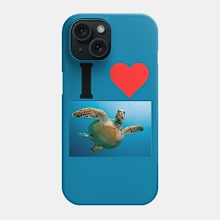 I Love Turtles Phone Case