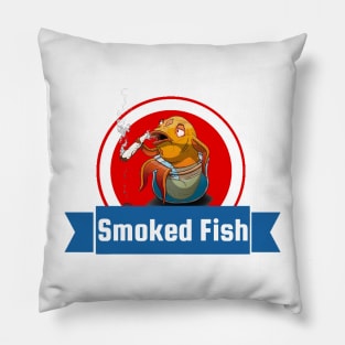 smoke fish weed funny Pillow