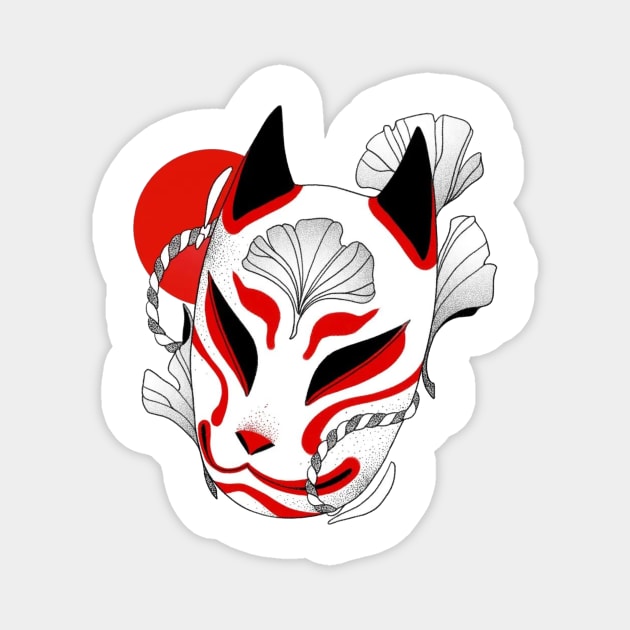 kitsune Magnet by i want money