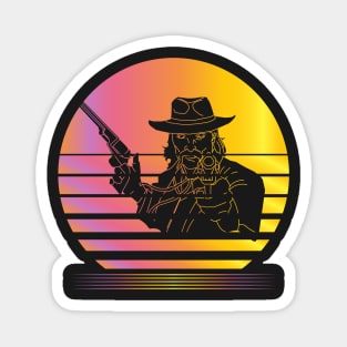 Western Legends Synthwave - Board Game Inspired Graphic - Tabletop Gaming  - BGG Magnet