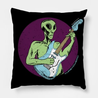 Alien Guitar Player Pillow