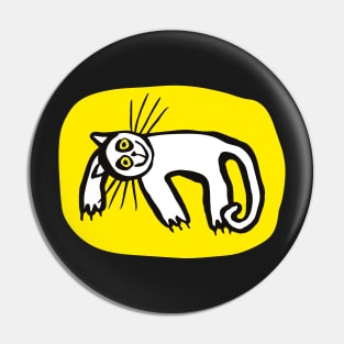 Lazy Cat in Yellow+ Pin