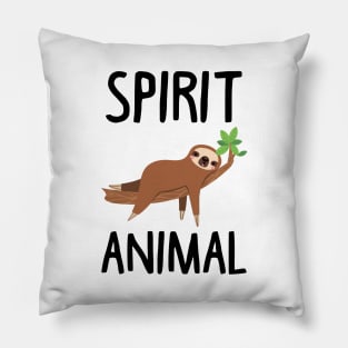 Sloth Is My Spirit Animal. Funny Sloth Shirt. Pillow