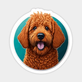 Golden Doodle Portrait Magnet