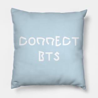 Connect BTS white logo Pillow