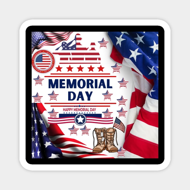 Memorial Day Magnet by Casual Wear Co.