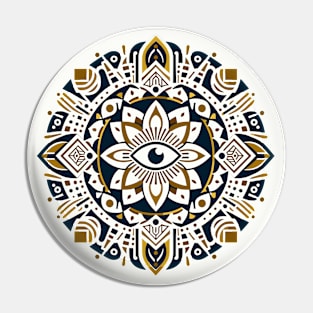 All-Seeing Eye Egyptian Mandala 1 Pin