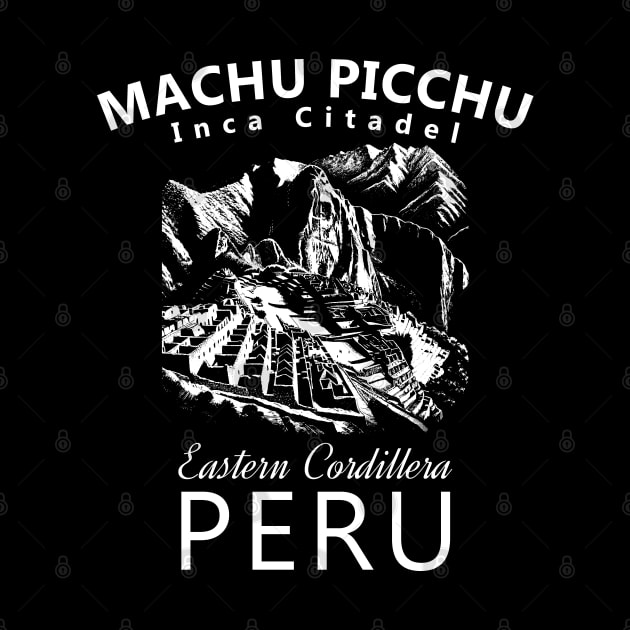 Machu Picchu Distressed 2024 Peru Artistic Graphic by Sambastyles