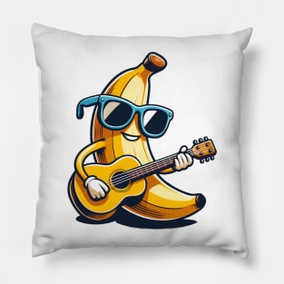 Banana Playing Guitar Pillow