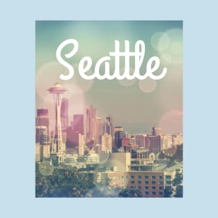 Dreamy Seattle Skyline and Space Needle T-Shirt