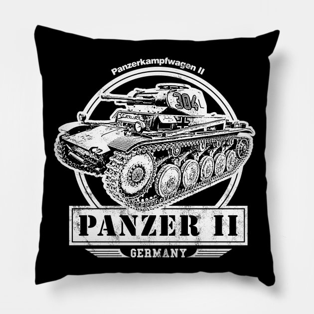 Panzer II WW2 Tank Pillow by rycotokyo81