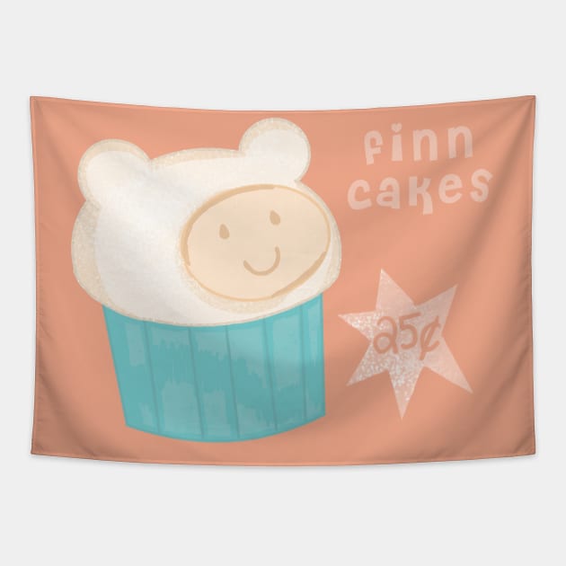 Finn Cakes Adventure Time Tapestry by RoserinArt