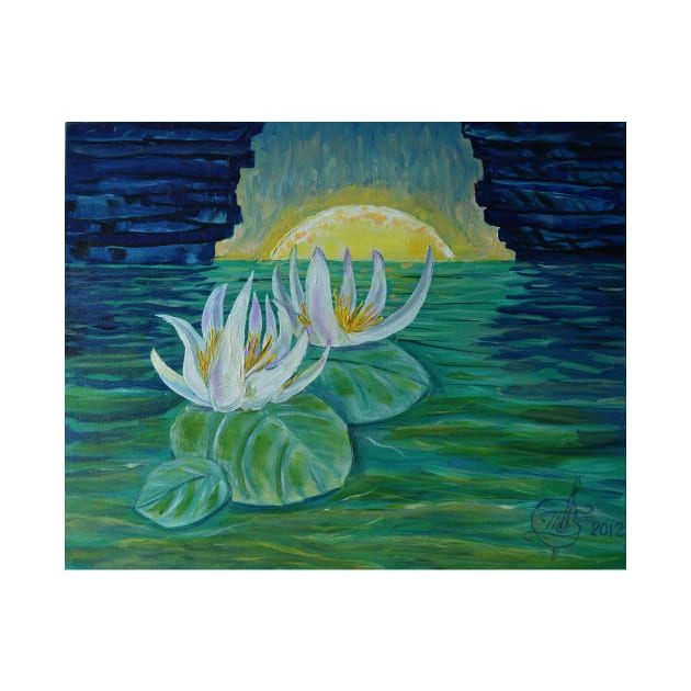 Oil Painting  - Water Lilies. 2012 by IgorPozdnyakov