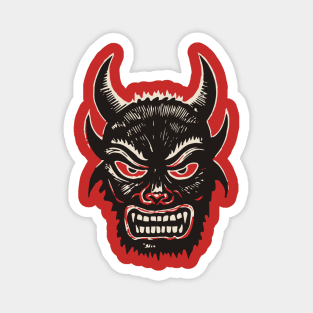 Lino Cut Devil Magnet