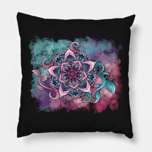 Watercolor Mandala Pillow