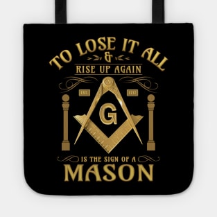 Sign Of A Mason Masonic Freemason Tote