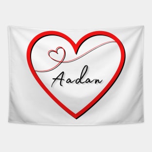 AADAN Name in Heart Tapestry