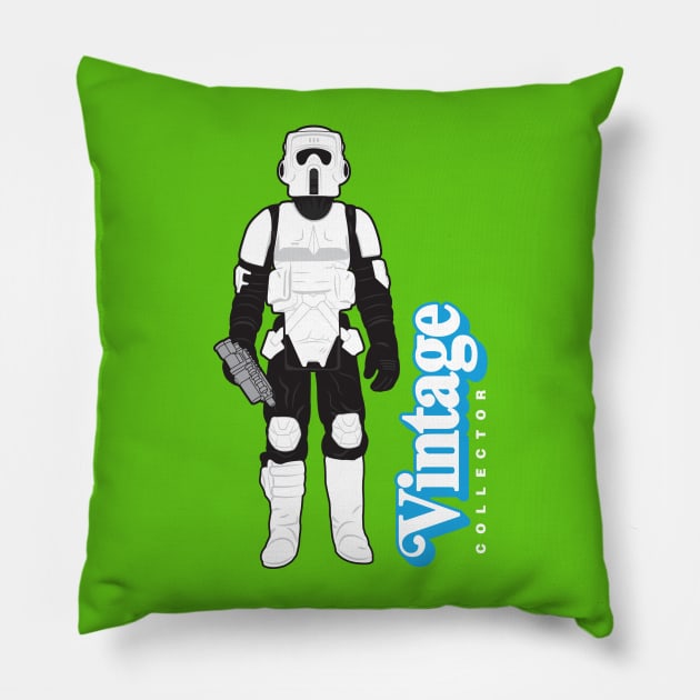 Vintage Collector - Forest Moon Trooper action figure Pillow by LeftCoast Graphics