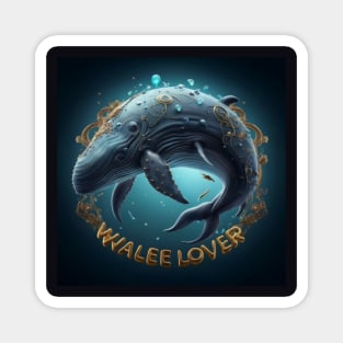 Beautiful Whale art for whale lovers Magnet