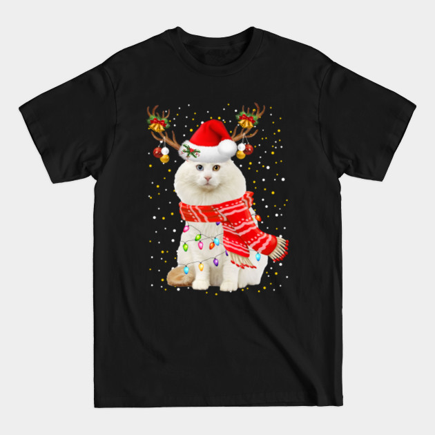 Discover Turkish Van Cat Shirt Reindeer Christmas Light Shirt - Turkish Van Cat - T-Shirt