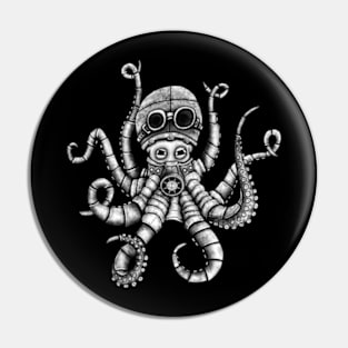 Steampunk Octopus Pin